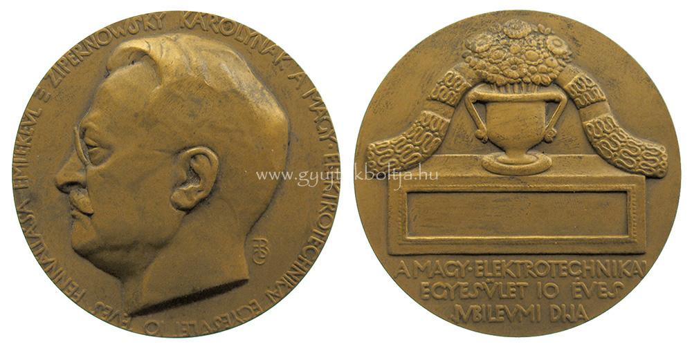Beck �. F�l�p: Zipernowsky K�rolynak a Magyar Elektrotechnikai Egyes�let (1910)
